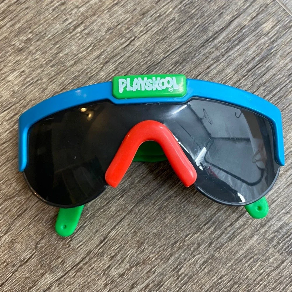 Vintage Playskool Kids Sunglasses 90s Retro‎ Color Block Shield Shades RARE FIND